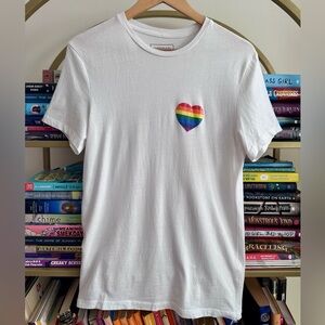 LFTMAN White Rainbow Heart Pride T-Shirt 🌈🤍